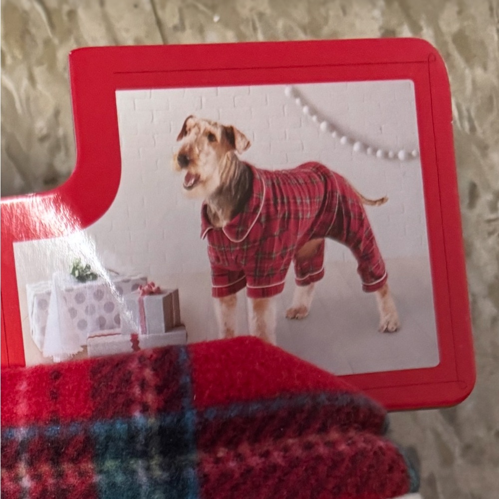 Dog Red Plaid Pajamas Size Medium